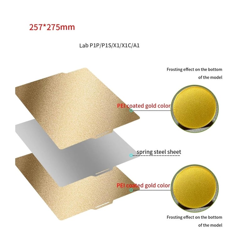 Aurora Phantom Magnetic Spring Steel Build Plate For Bambu Lab P1P X1 X1C P1 P1S - Image 2